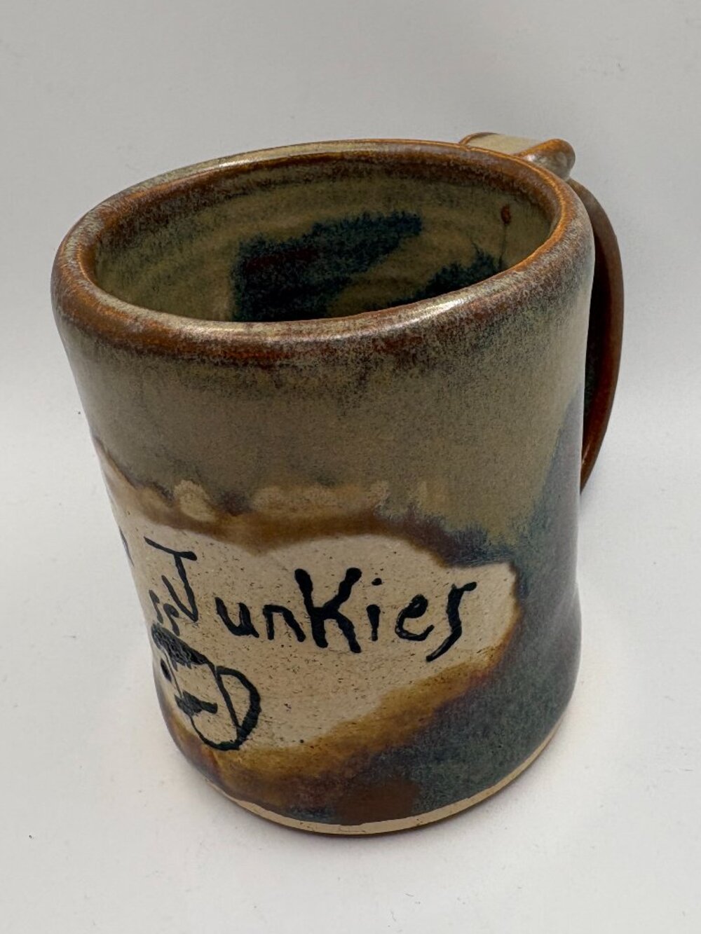 Handmade Pottery Java Junkies Coffee Mug Rustic Studio Pottery